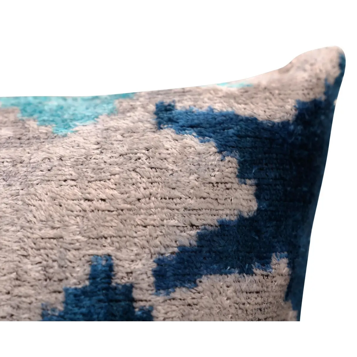Canvello Handmade Blue Silver Start Print Throw Pillows - 16x16 inch - Canvello