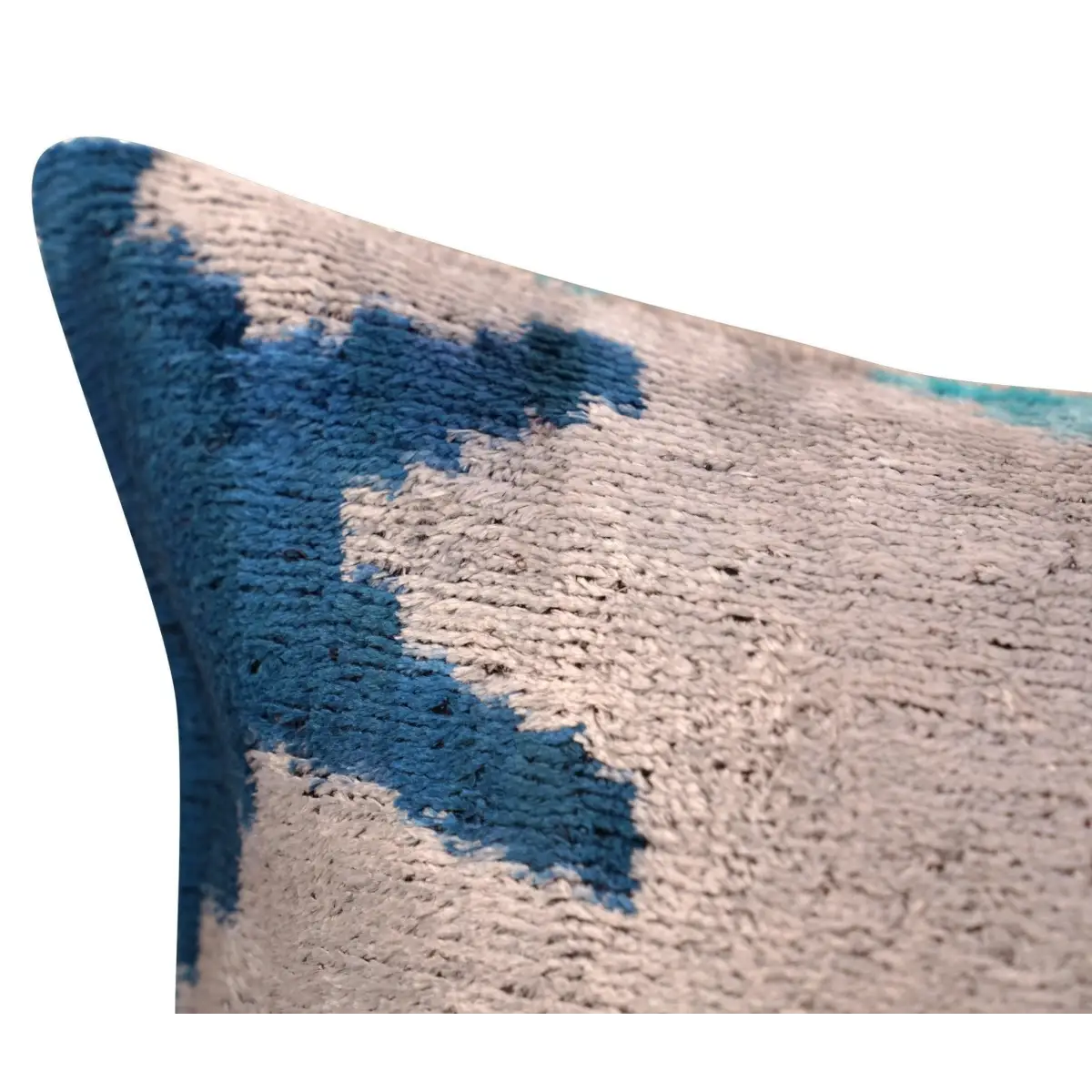 Canvello Handmade Blue Silver Start Print Throw Pillows - 16x16 inch - Canvello