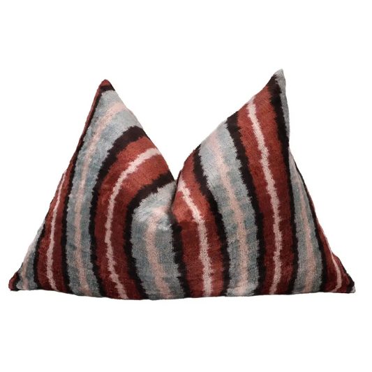 Canvello Handmade Brown Blue Modern Pillows Down Filled - 16’’X24’’ - Canvello