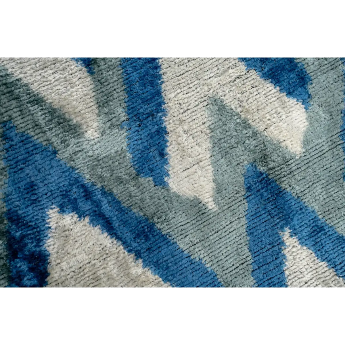 Canvello Handmade Chevron Velvet Throw Pillow in Blue and Grey - Ideal for Modern and Coastal Decor - 24x16 - Canvello