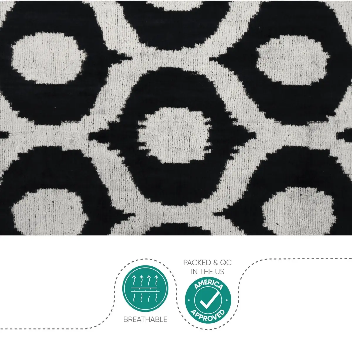 Canvello Handmade Decorative Black and White Pillows - 18x18 - Canvello