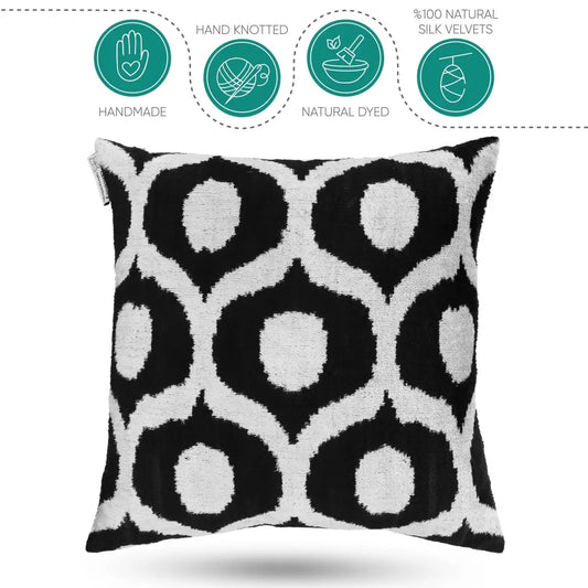 Canvello Handmade Decorative Black and White Pillows - 18x18 - Canvello