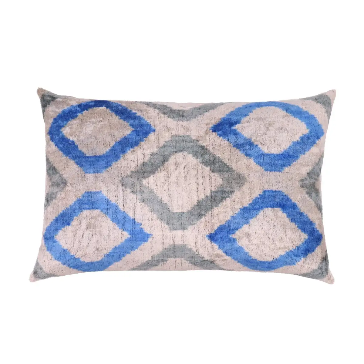 Canvello Handmade Decorative GrayBlue Throw Pillow - 16’’X24’’ - Canvello