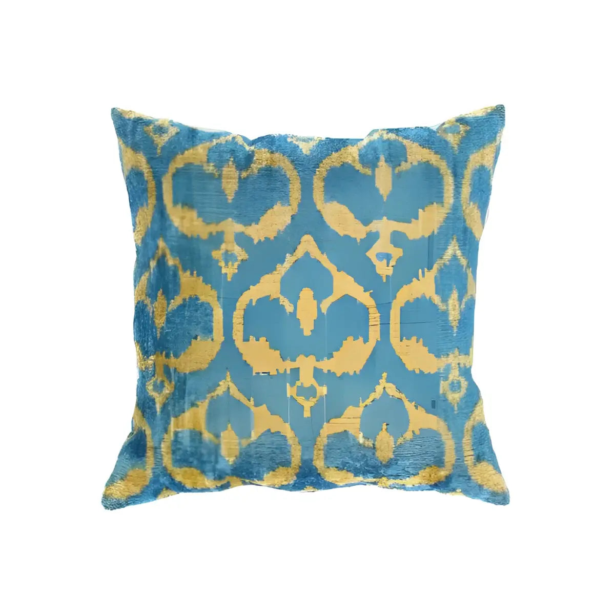 Canvello Handmade Decorative Ikat Pillow - 20’’ X 20’’ - light blue / 20’ X 20’’ - Canvello
