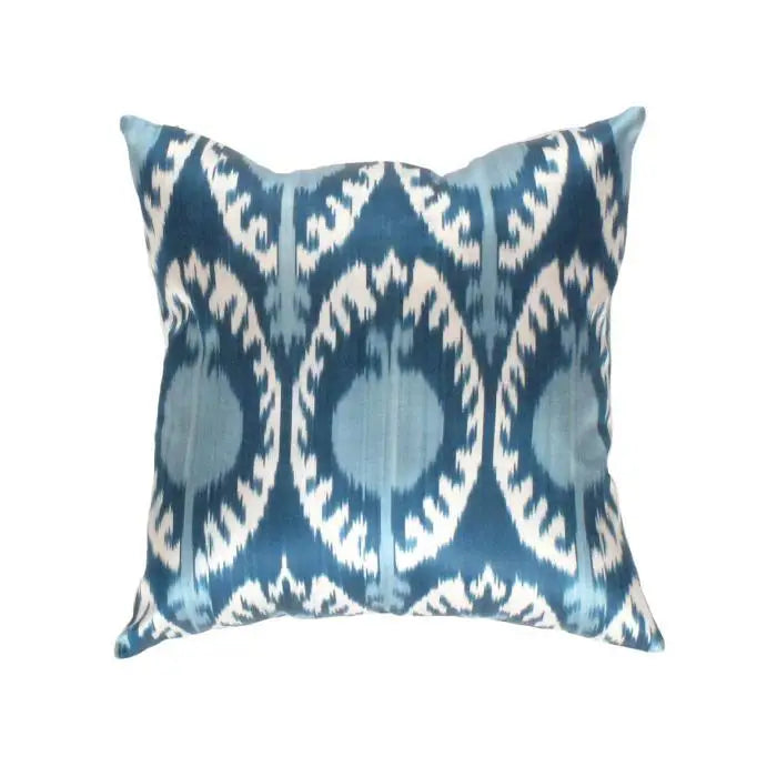 Canvello Handmade Decorative Ikat Pillow - 20’’ X 20’’ - light blue / 20’’ x 20’’ - Canvello