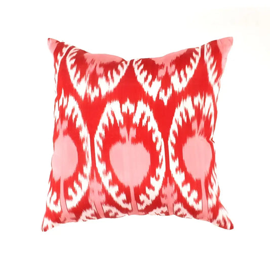 Canvello Handmade Decorative Ikat Pillow - 20’’ X 20’’ - Rose / 20’’ X 20’’ - Canvello