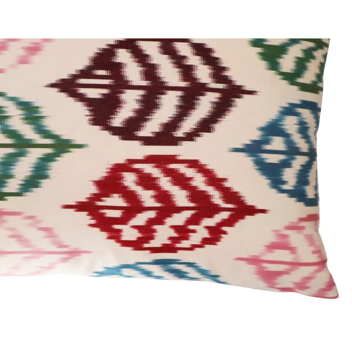 Canvello Handmade Decorative Silk Pillow with Down Insert - 16’’ X 24’’ - Green Blue Pink / 16’’ X 24’’ - Canvello