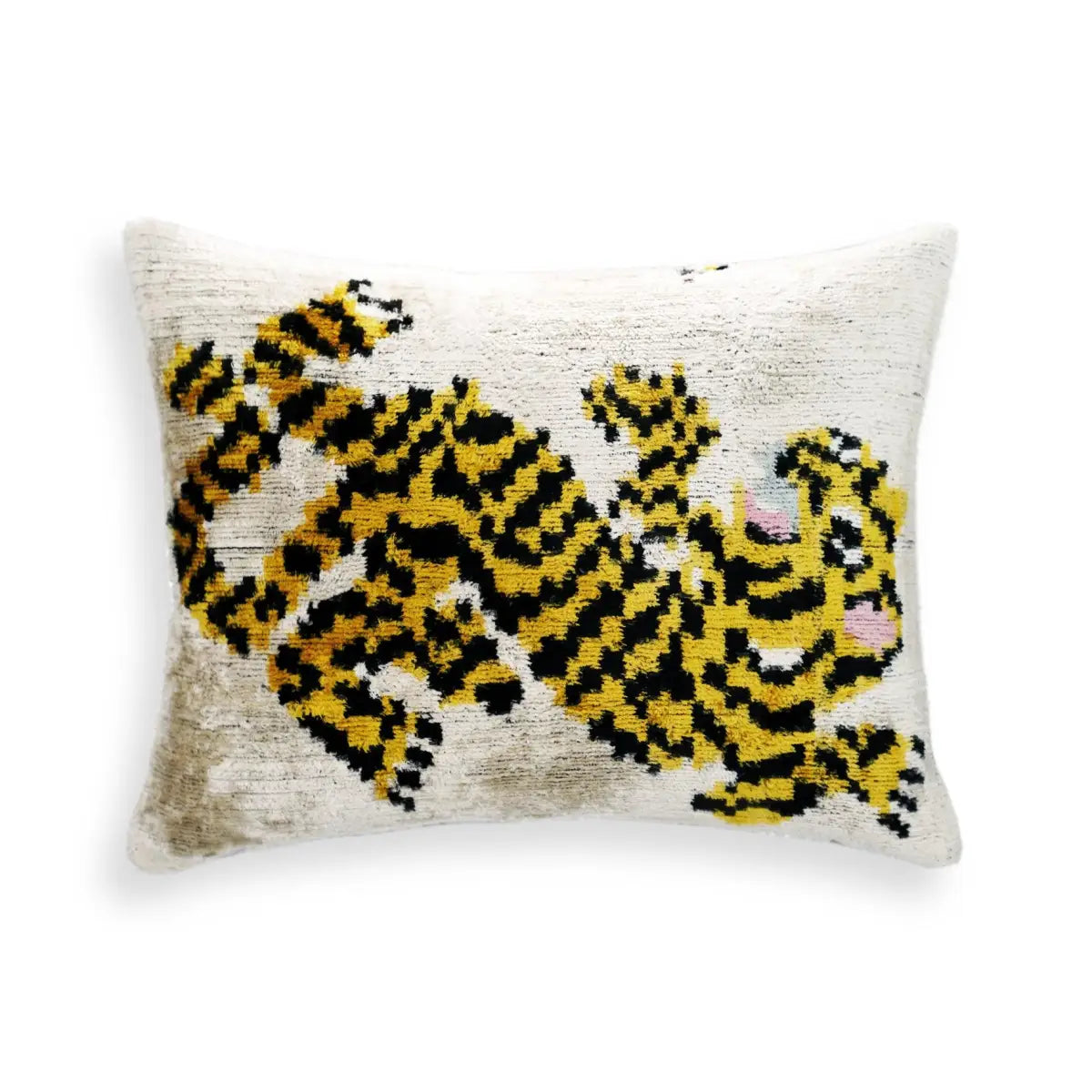 Canvello Handmade Designer Tiger Throw Pillow Down Filled - 16’’X24’’ - 11’’X15’’ - Canvello