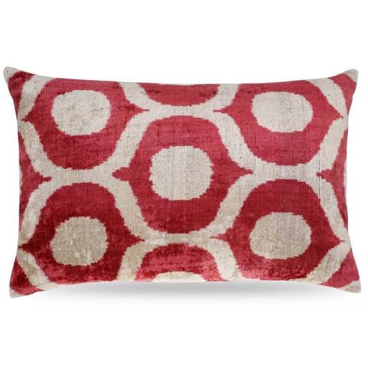 Canvello Handmade Designer Velvet Throw Pillow - 16’’ X 24’’ - Pinkish - Canvello