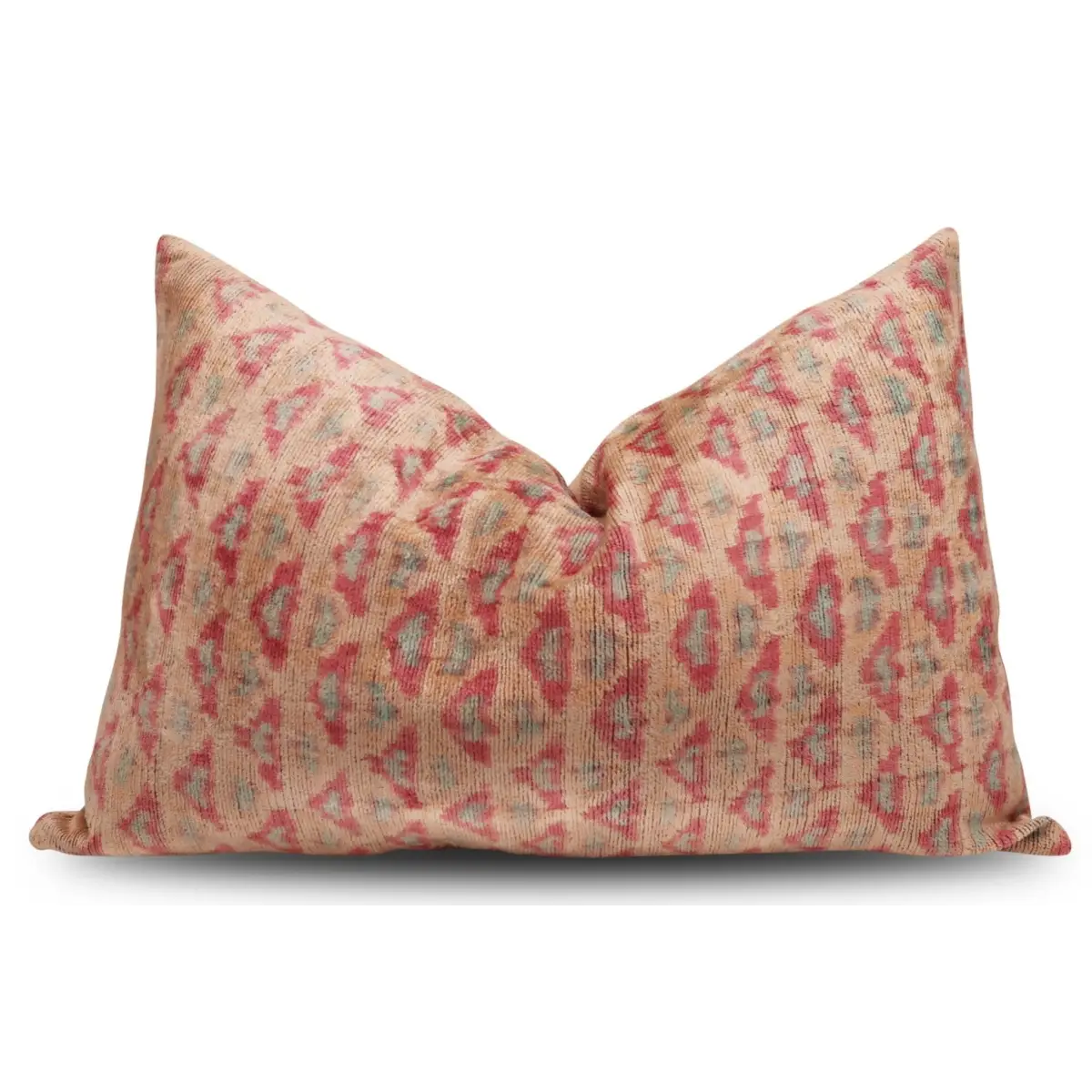 Canvello Handmade Earth Tones Decorative Velvet Silk Pillow - 16’’ X 24’’ - Earth Tones / 16’’ X 24’’ - Canvello