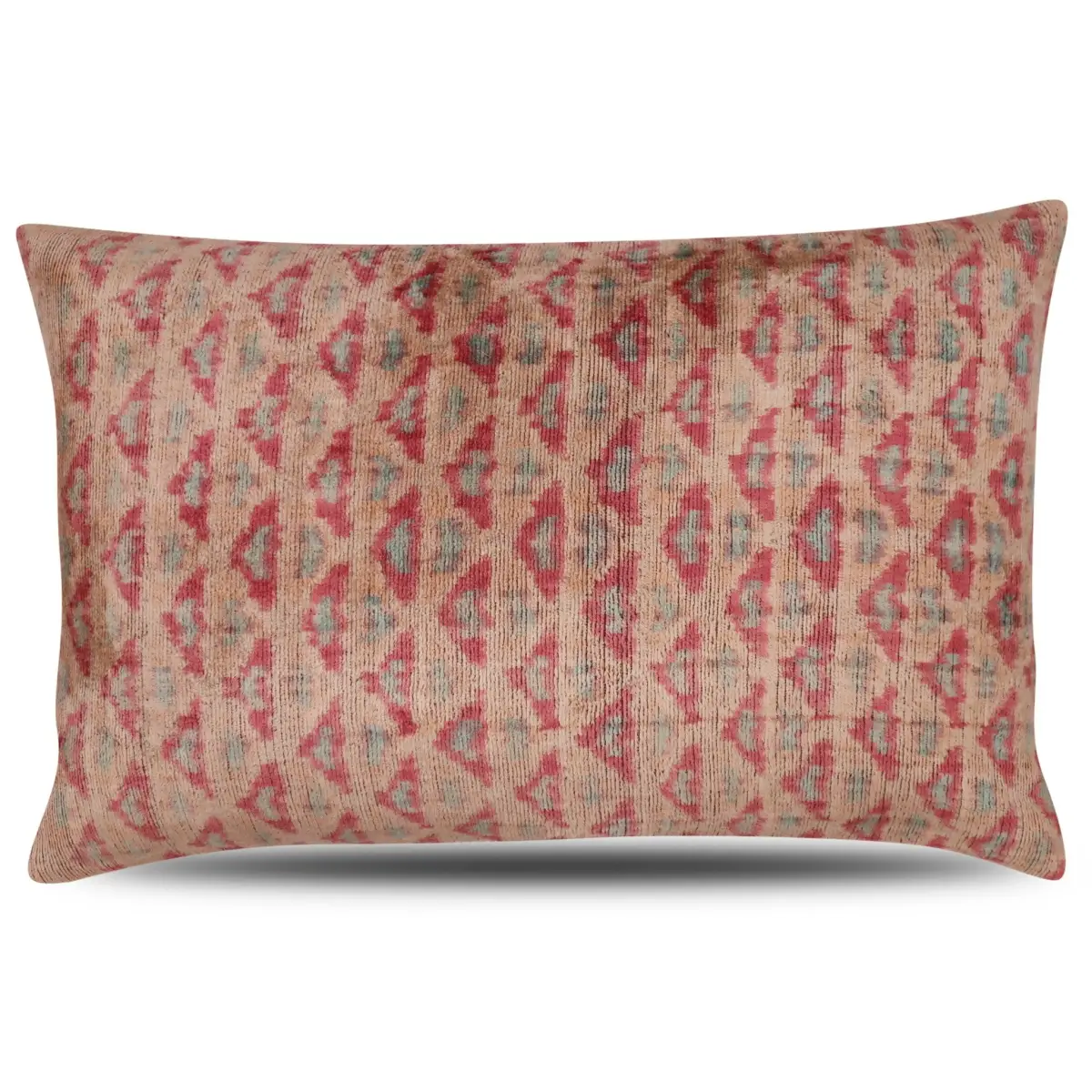Canvello Handmade Earth Tones Decorative Velvet Silk Pillow - 16’’ X 24’’ - Earth Tones / 16’’ X 24’’ - Canvello