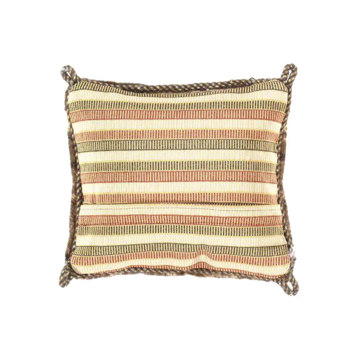 Canvello Handmade Gabbeh Lori Pillow - 12’’ X 12’’ - Beige - Brown - Canvello