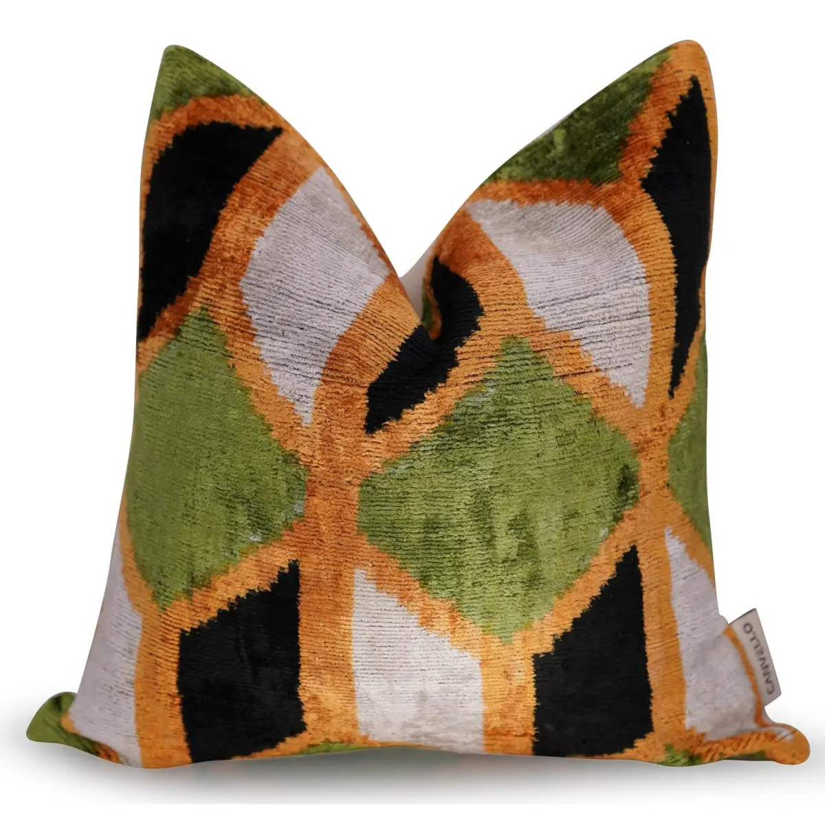 Canvello Handmade Gold Army Green Throw Pillows - 16x16 inch - Canvello