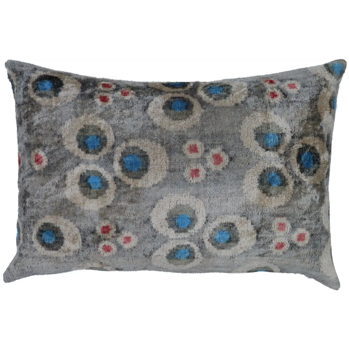 Canvello Handmade Gray Blue Velvet Throw Pillows - 16X24 - Canvello