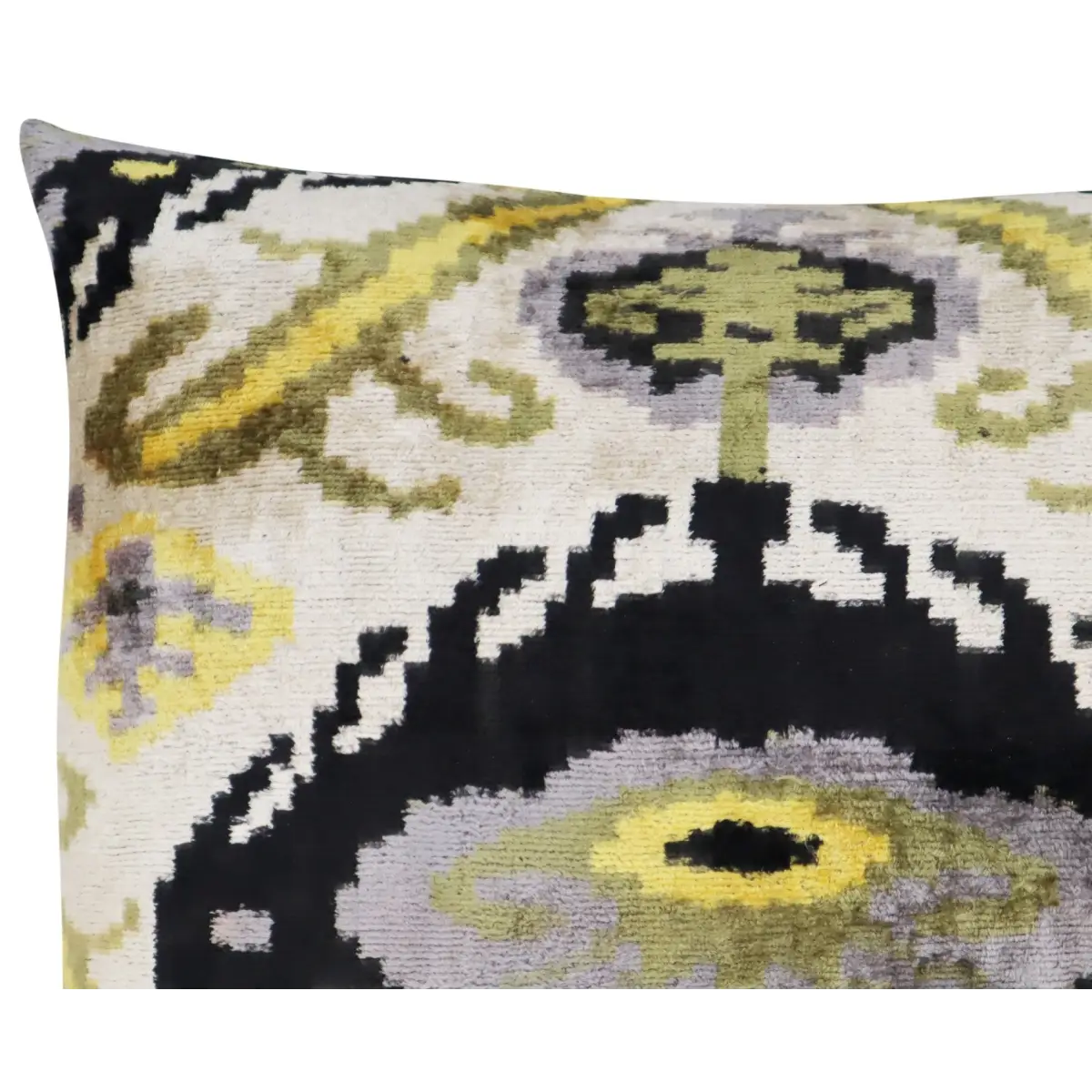 Canvello Handmade Gray Ivory Gold Velvet Throw Pillows - 20x20 - Canvello