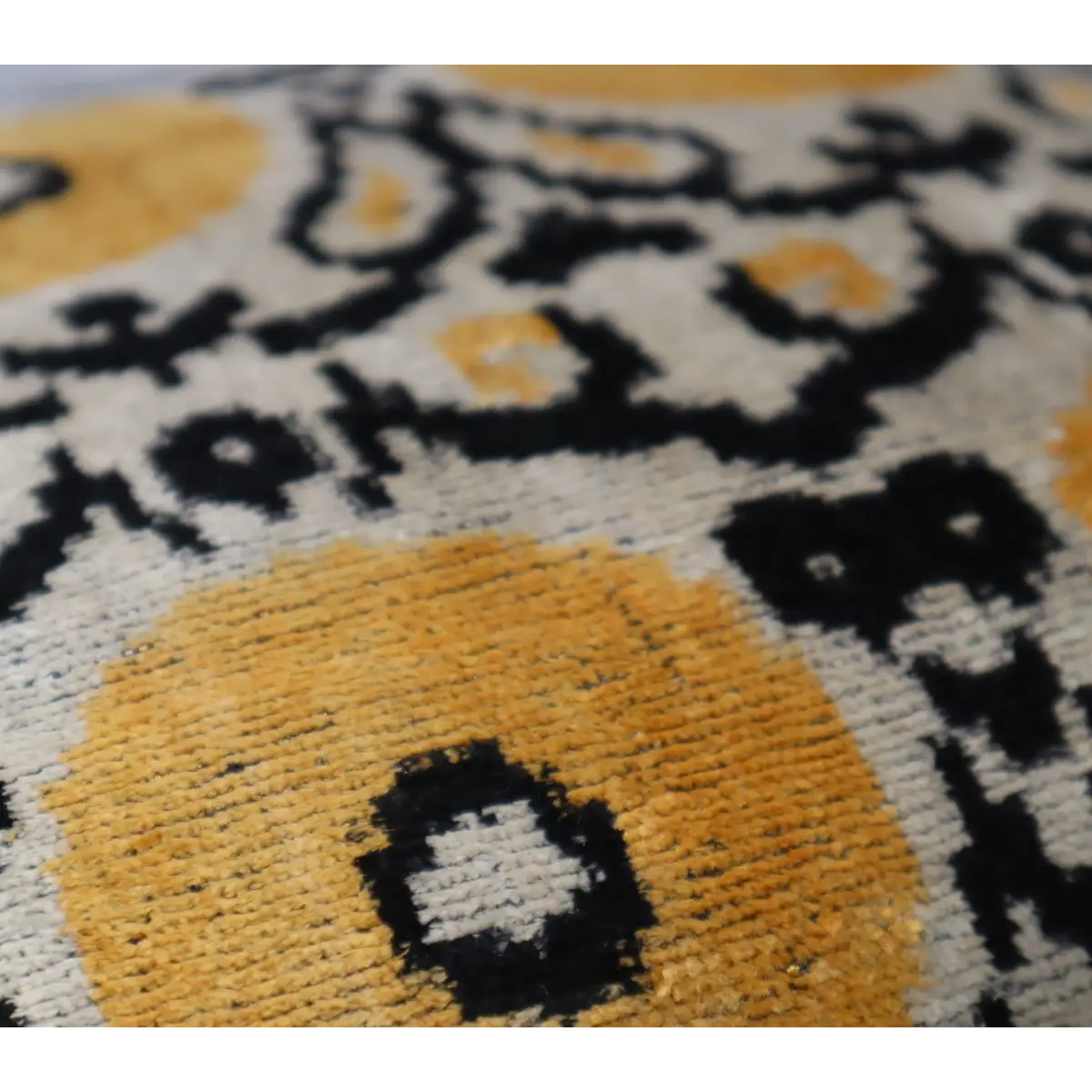 Canvello Handmade Gray Ivory Yellow Velvet Throw Pillows - 20x20 - Canvello