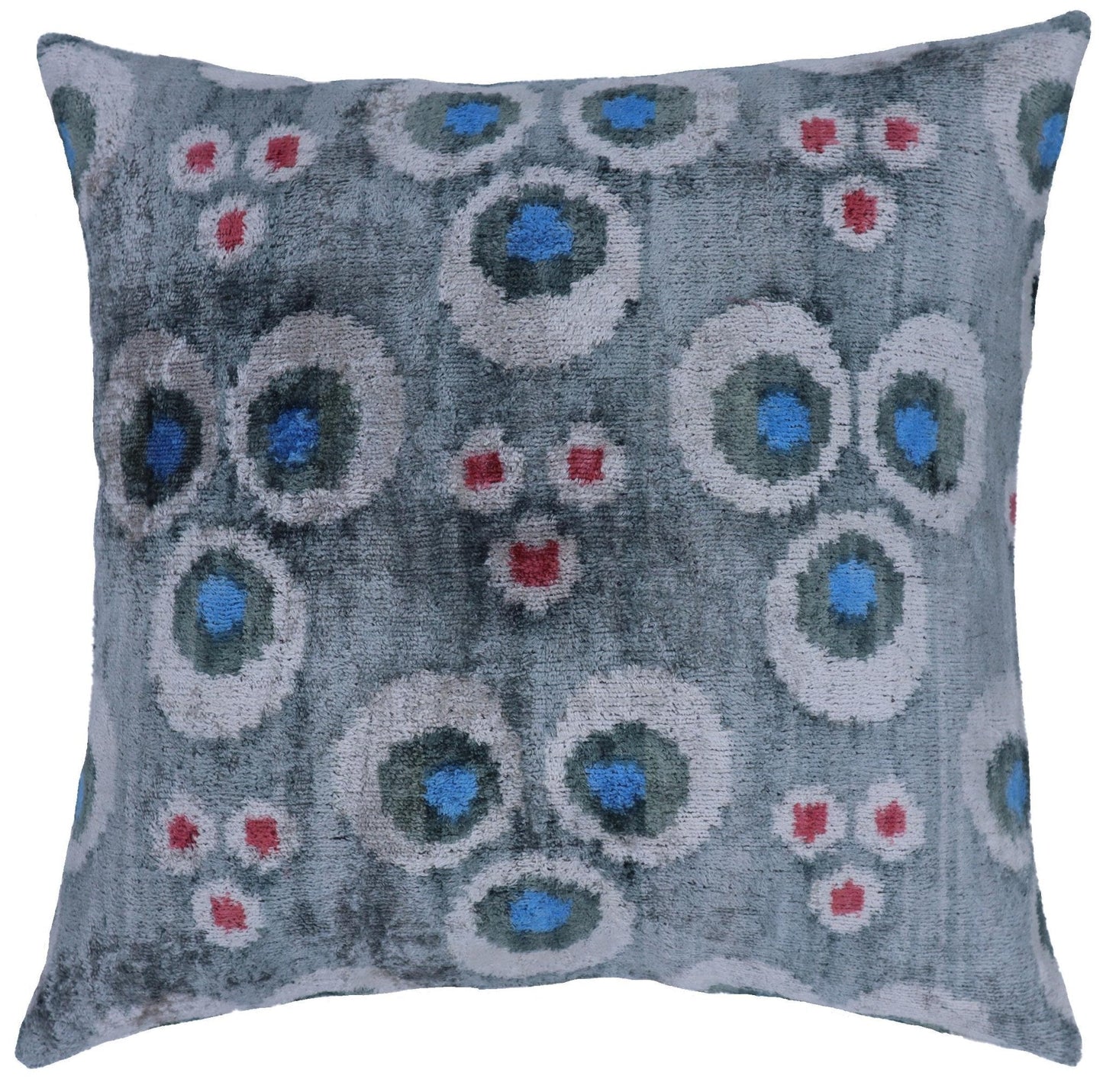 Coussin décoratif en velours gris fait main Canvello - 20x20