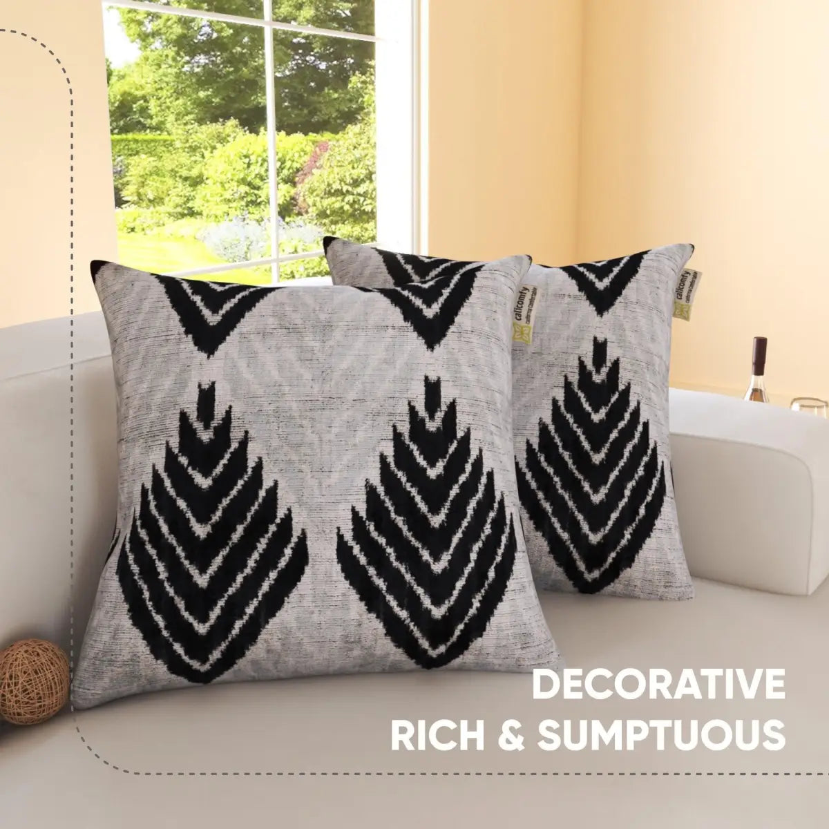 Canvello Handmade Luxury Black Silk Pillows - Set of 2 | 18x18 | Canvello