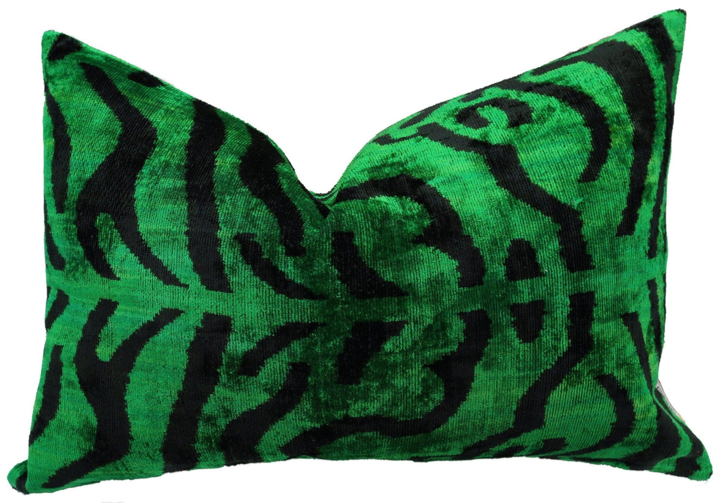 Coussin de canapé Canvello de luxe fait main vert foncé | 40 x 60 cm (16 x 24 po)