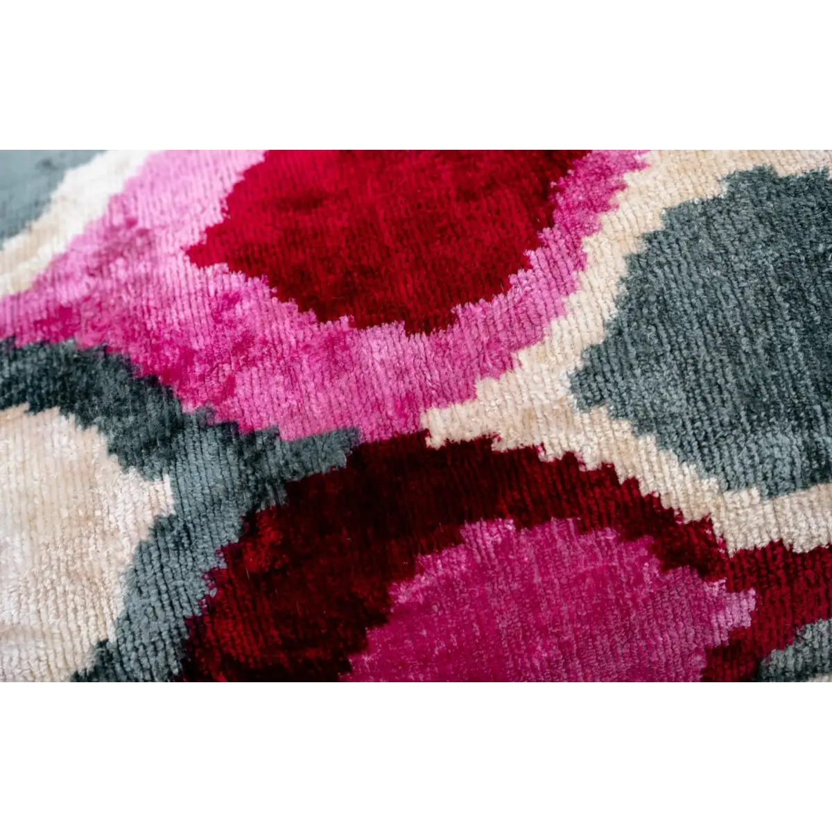 Canvello Handmade Luxury Decorative Pillow Cover & Premium Down Feather Insert Soft Velvet Silk Throw Cushion Gray Pink