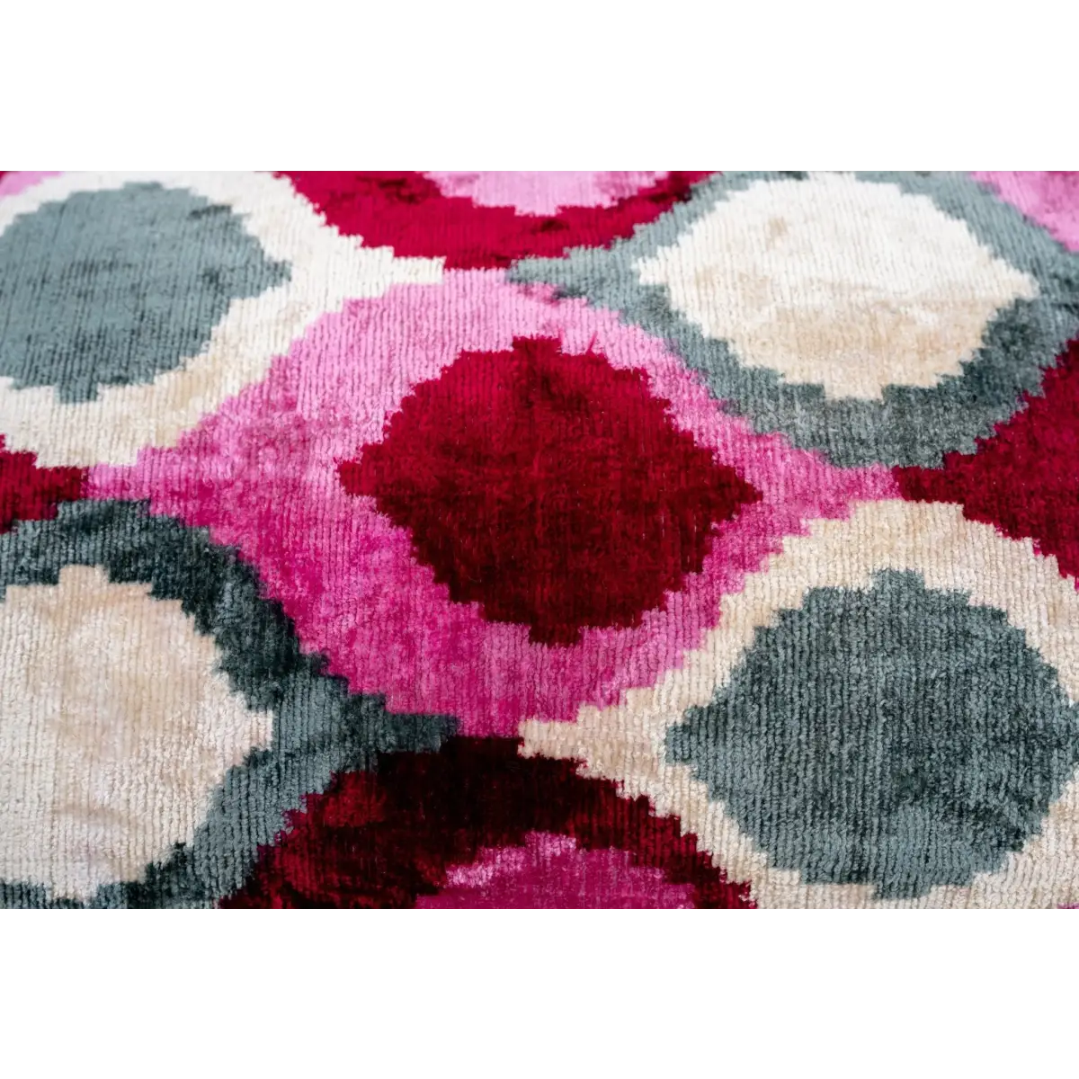 Canvello Handmade Luxury Decorative Pillow Cover & Premium Down Feather Insert Soft Velvet Silk Throw Cushion Gray Pink