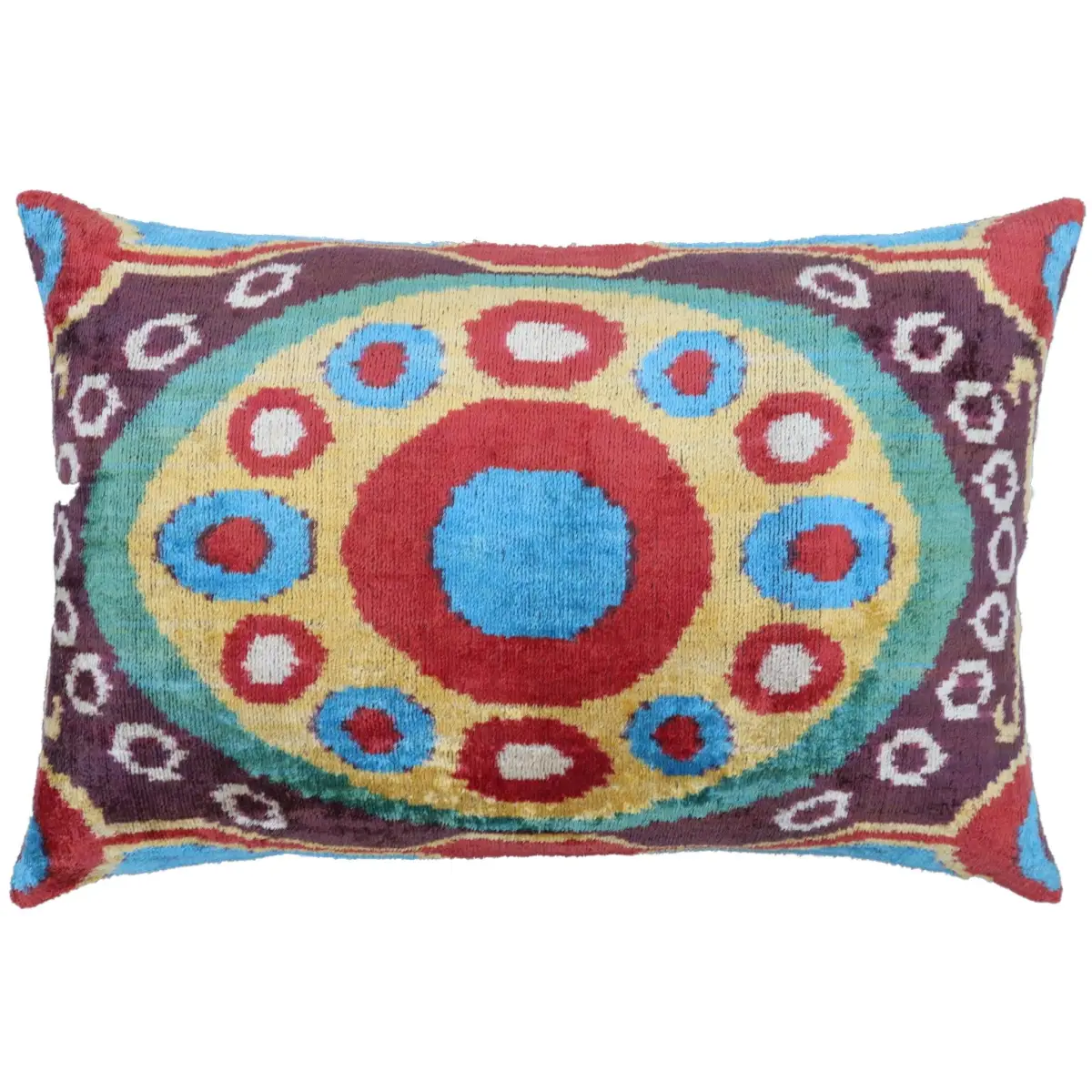 Canvello Handmade Luxury Geometric Gold Red Brown Pillows For Couch - 16x24 - Canvello