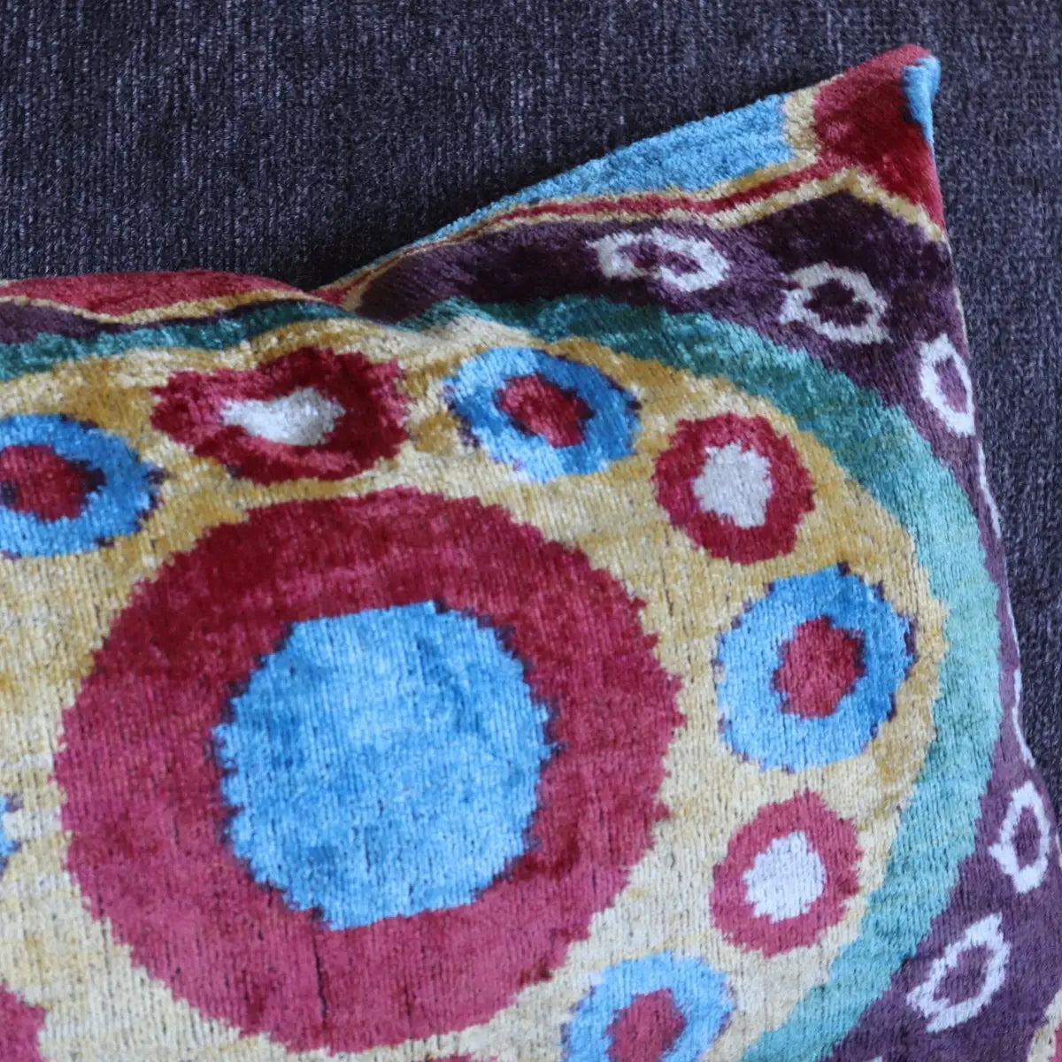 Canvello Handmade Luxury Geometric Gold Red Brown Pillows For Couch - 16x24 - Canvello