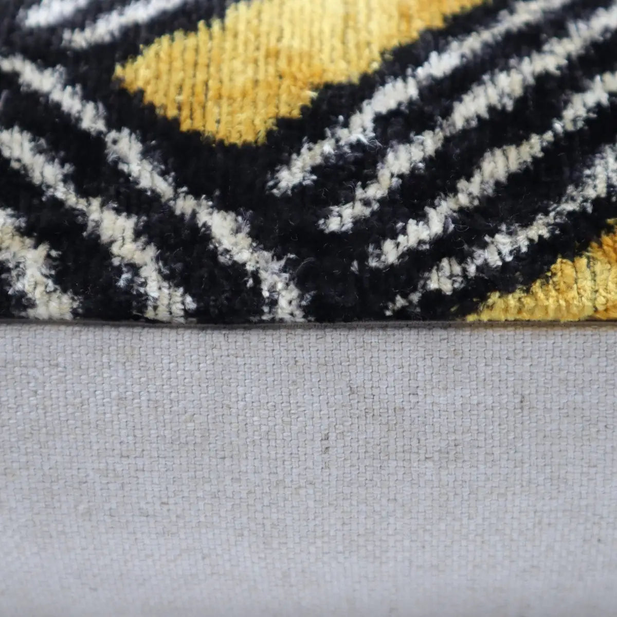 Canvello Handmade Luxury Gold Black Pillow with Down Insert - 16x24 - Canvello