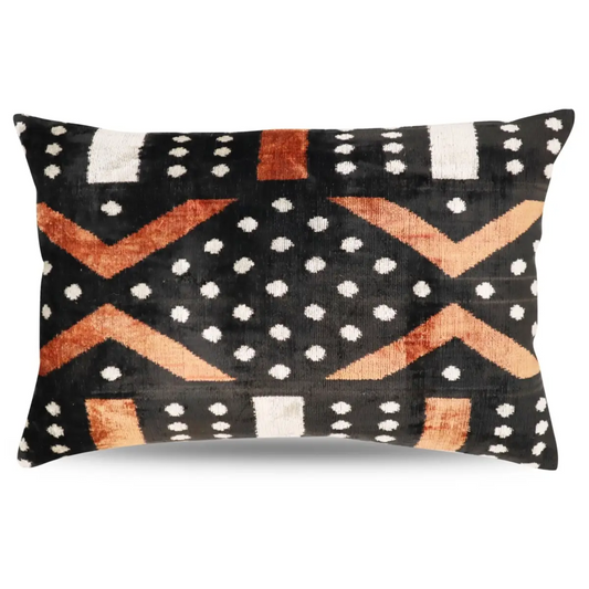 Canvello Handmade Luxury Gold Black Pillow with Down Insert - 16x24 - Canvello