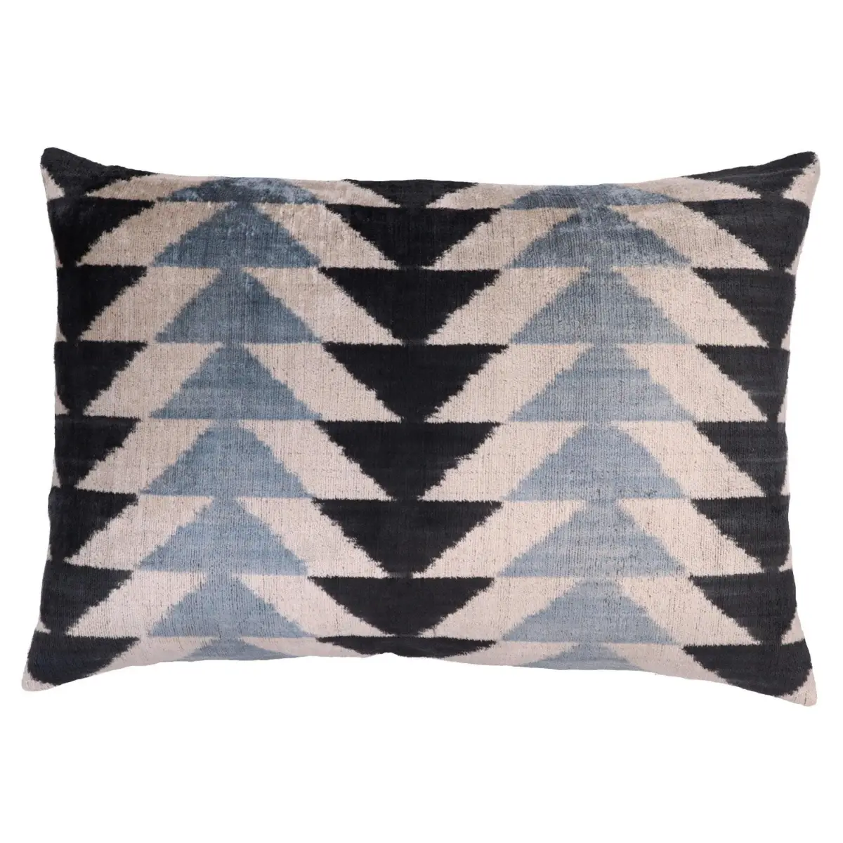 Canvello Handmade Luxury Ivory Gray Black Throw Pillow Feather Filled | 16x24 - Canvello
