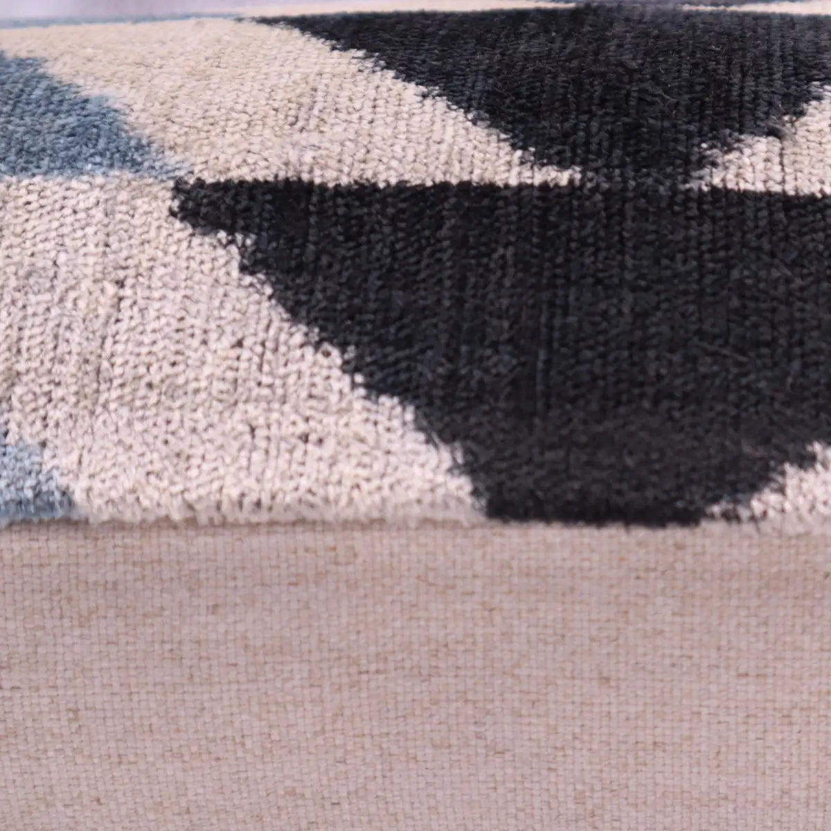 Canvello Handmade Luxury Ivory Gray Black Throw Pillow Feather Filled | 16x24 - Canvello