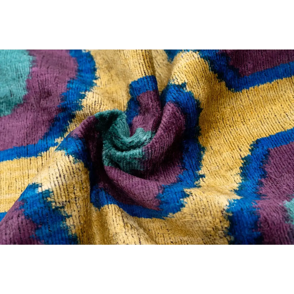 Canvello Handmade Luxury Purple Gold Green Decorative Pillow Cover & Premium Down Feather Insert Soft Velvet Silk Throw