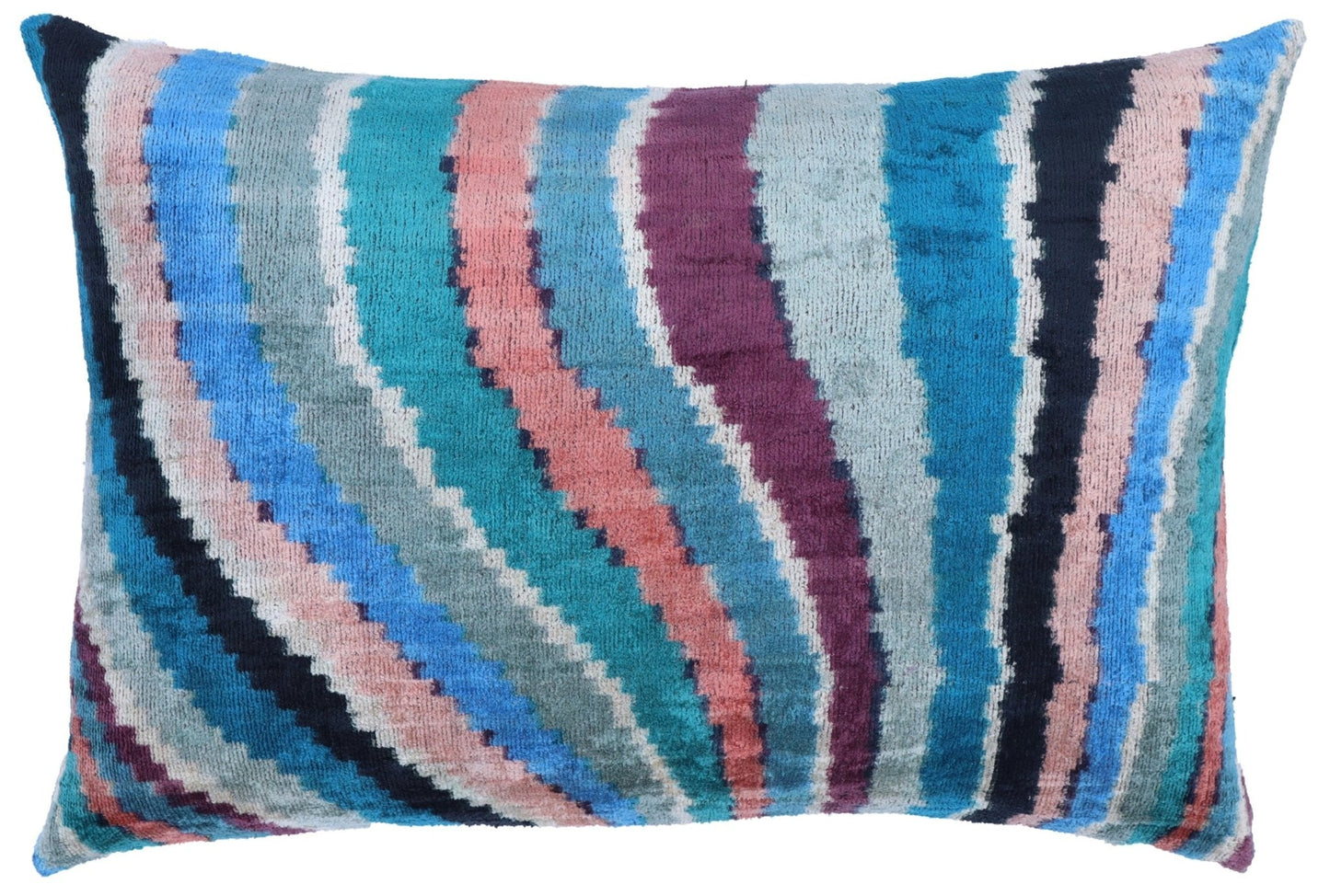 Coussin arc-en-ciel de luxe fait main Canvello avec insert en duvet