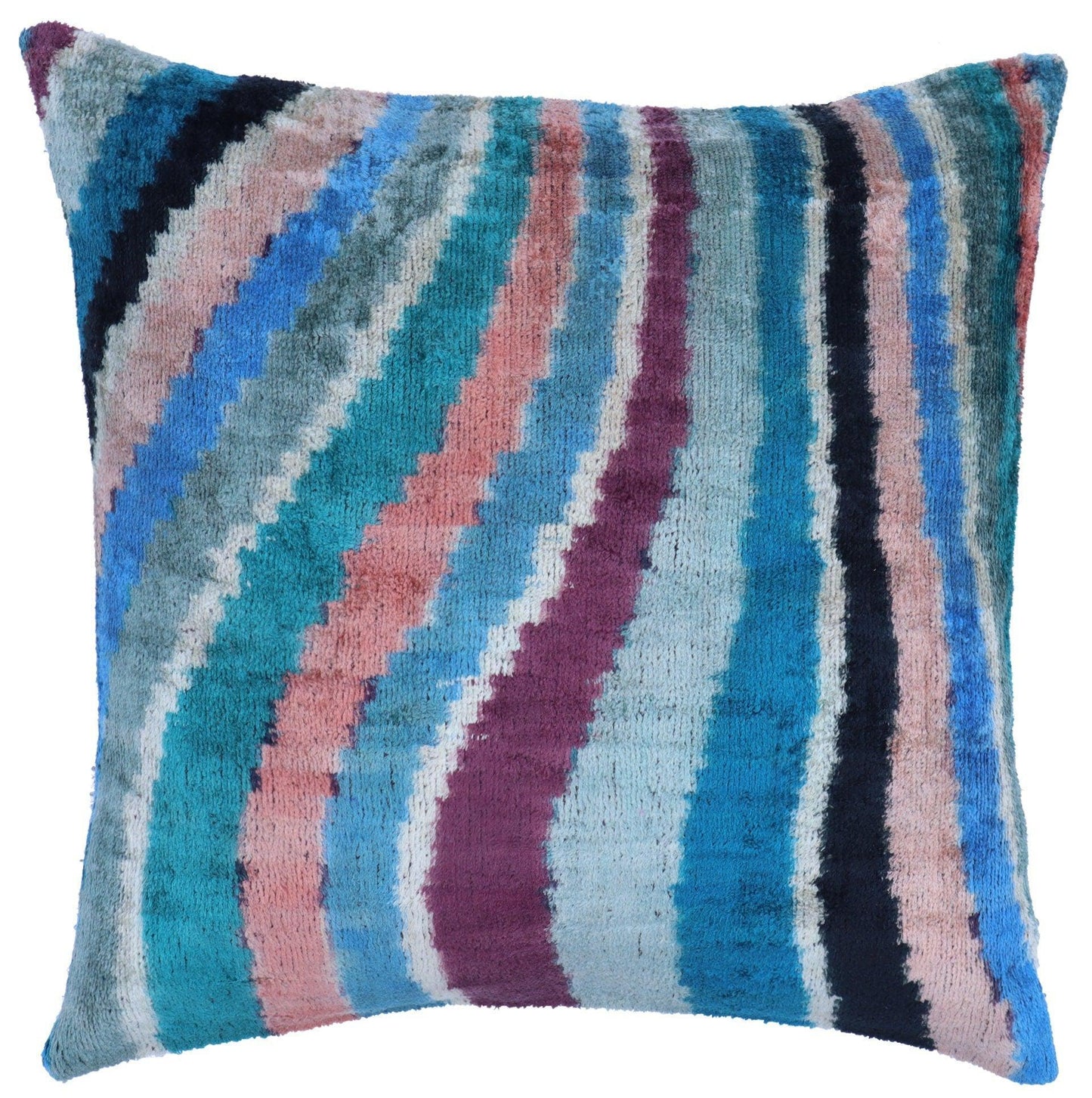 Coussin arc-en-ciel de luxe fait main Canvello avec insert en duvet