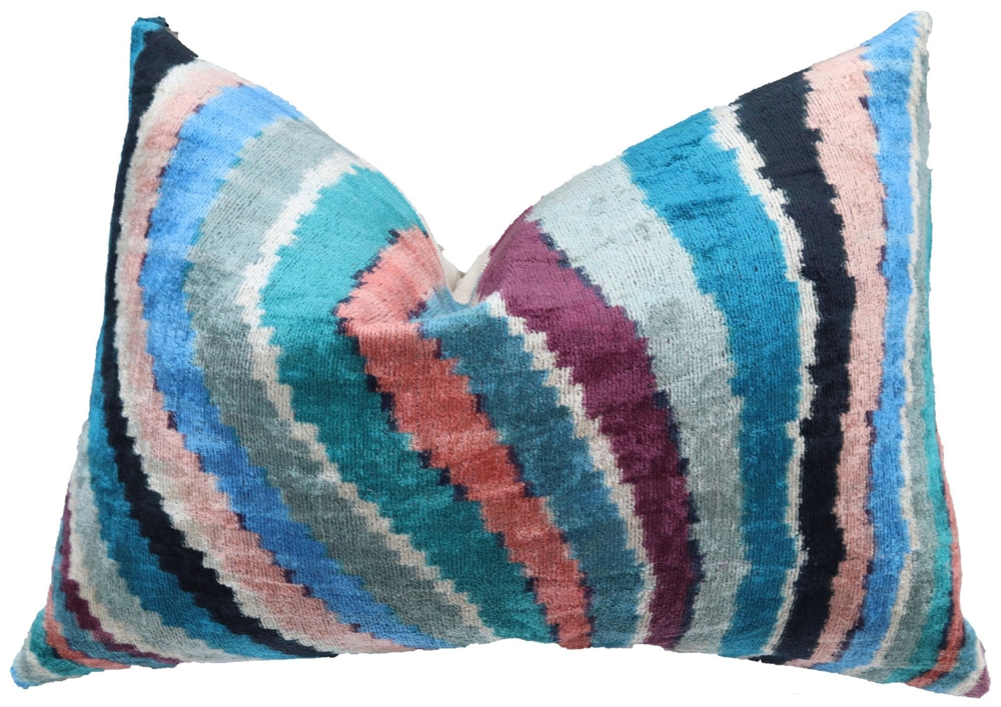 Coussin arc-en-ciel de luxe fait main Canvello avec insert en duvet