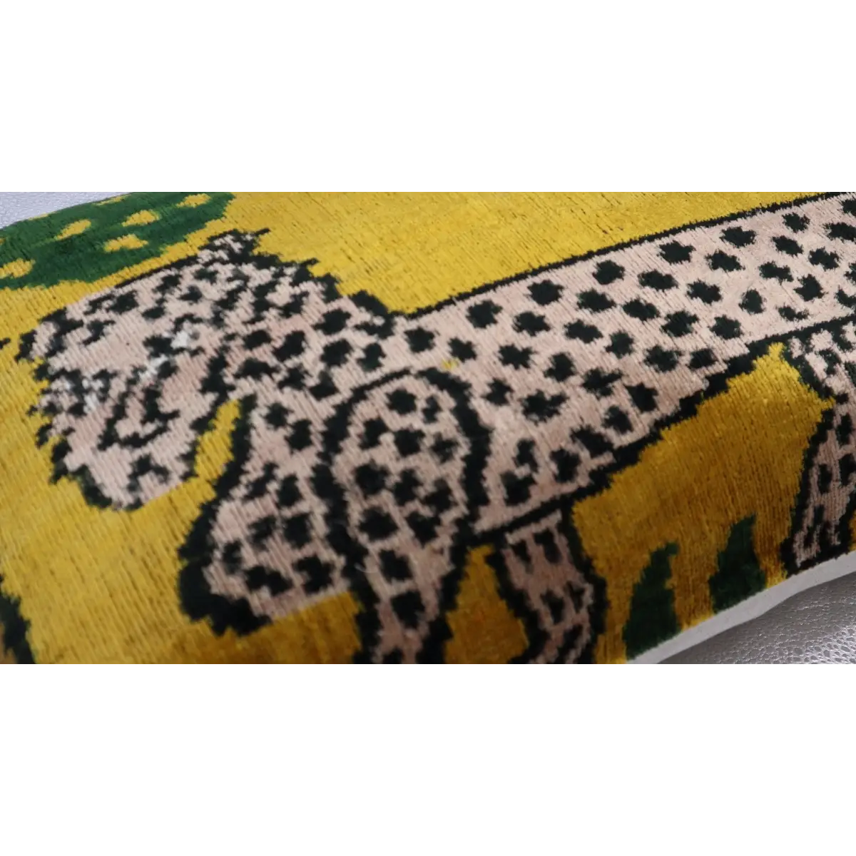 Canvello Handmade Luxury Yellow Tiger Throw Pillows - 16x24 - Canvello