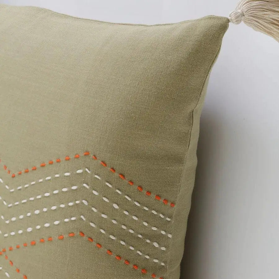 Canvello Handmade Olive Green Throw Pillow | 20 x20 - Olive - Canvello
