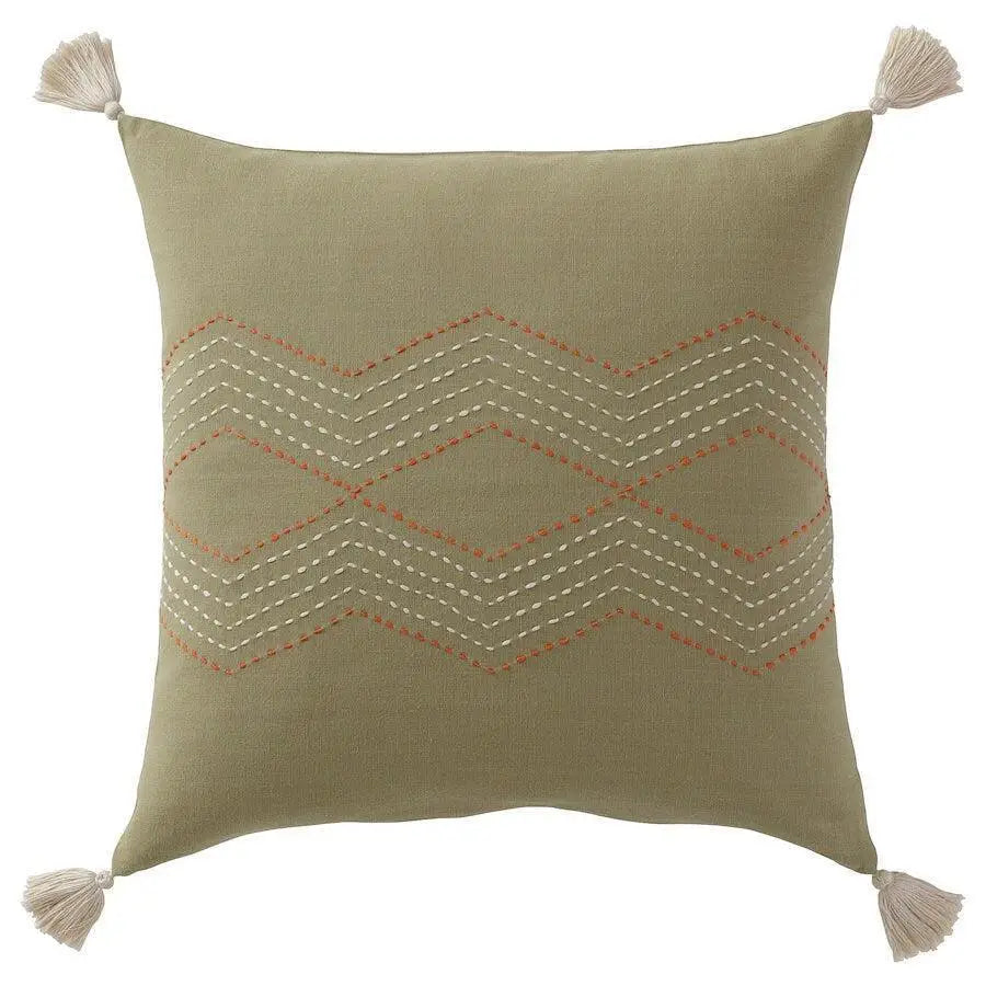 Canvello Handmade Olive Green Throw Pillow | 20 x20 - Olive - Canvello