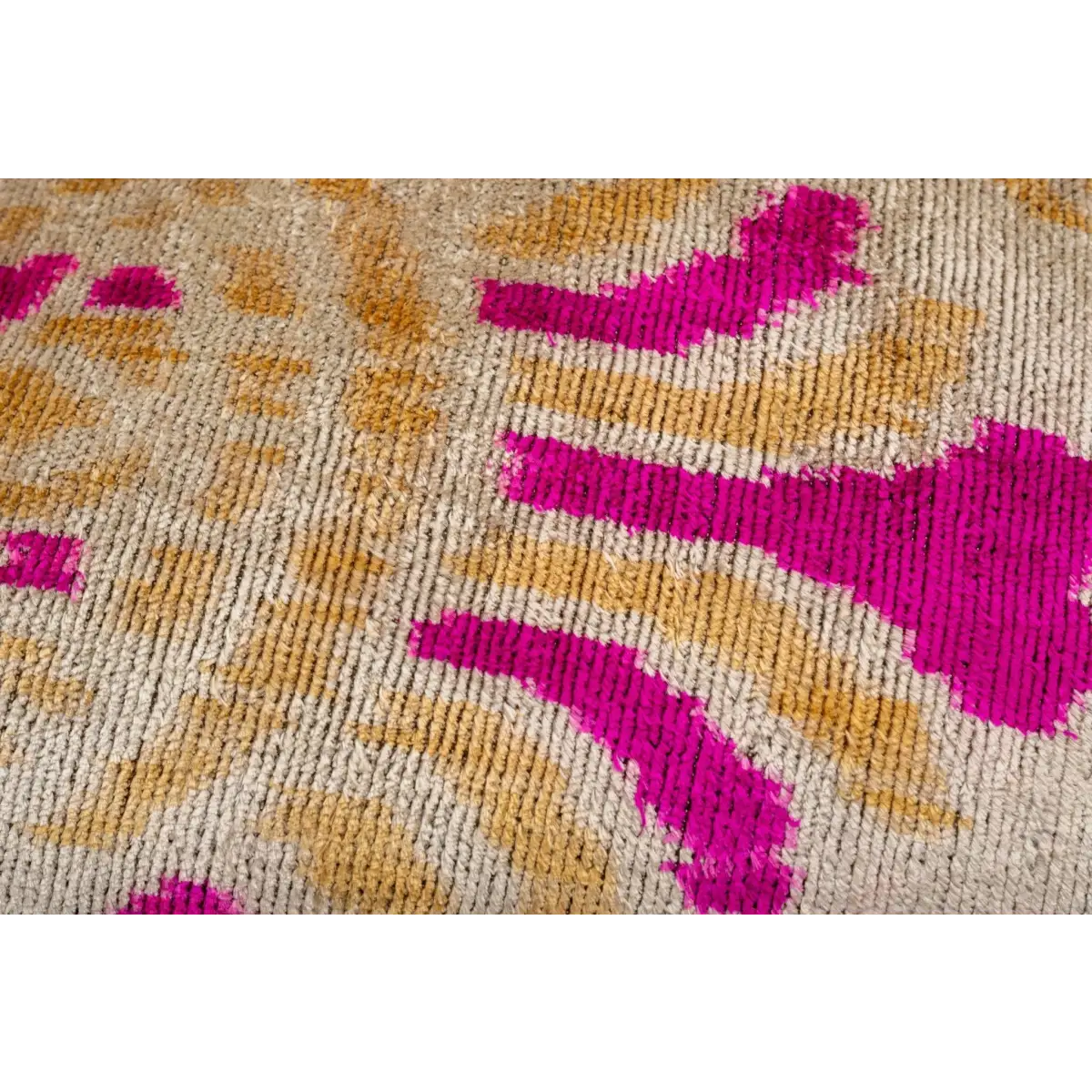 Canvello Handmade Pink and Gold Floral Design Throw Pillow - 16x16 inch Silk Velvet Vegetable Dyed with Premium Down