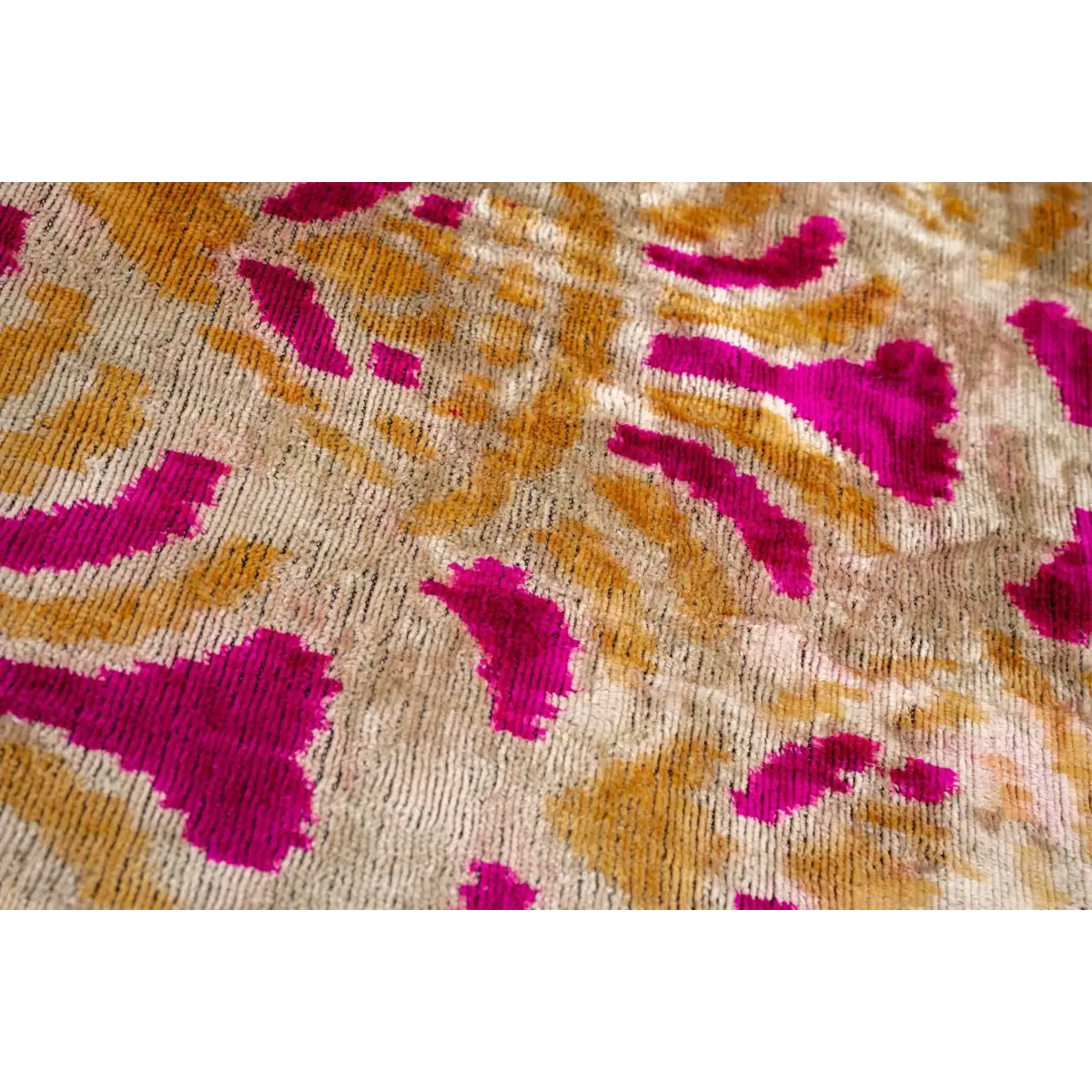 Canvello Handmade Pink and Gold Floral Design Throw Pillow - 16x16 inch Silk Velvet Vegetable Dyed with Premium Down
