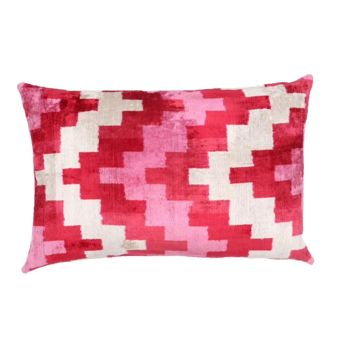 Canvello Handmade Pink Red Throw Pillows For Couch - 16x24 - Canvello