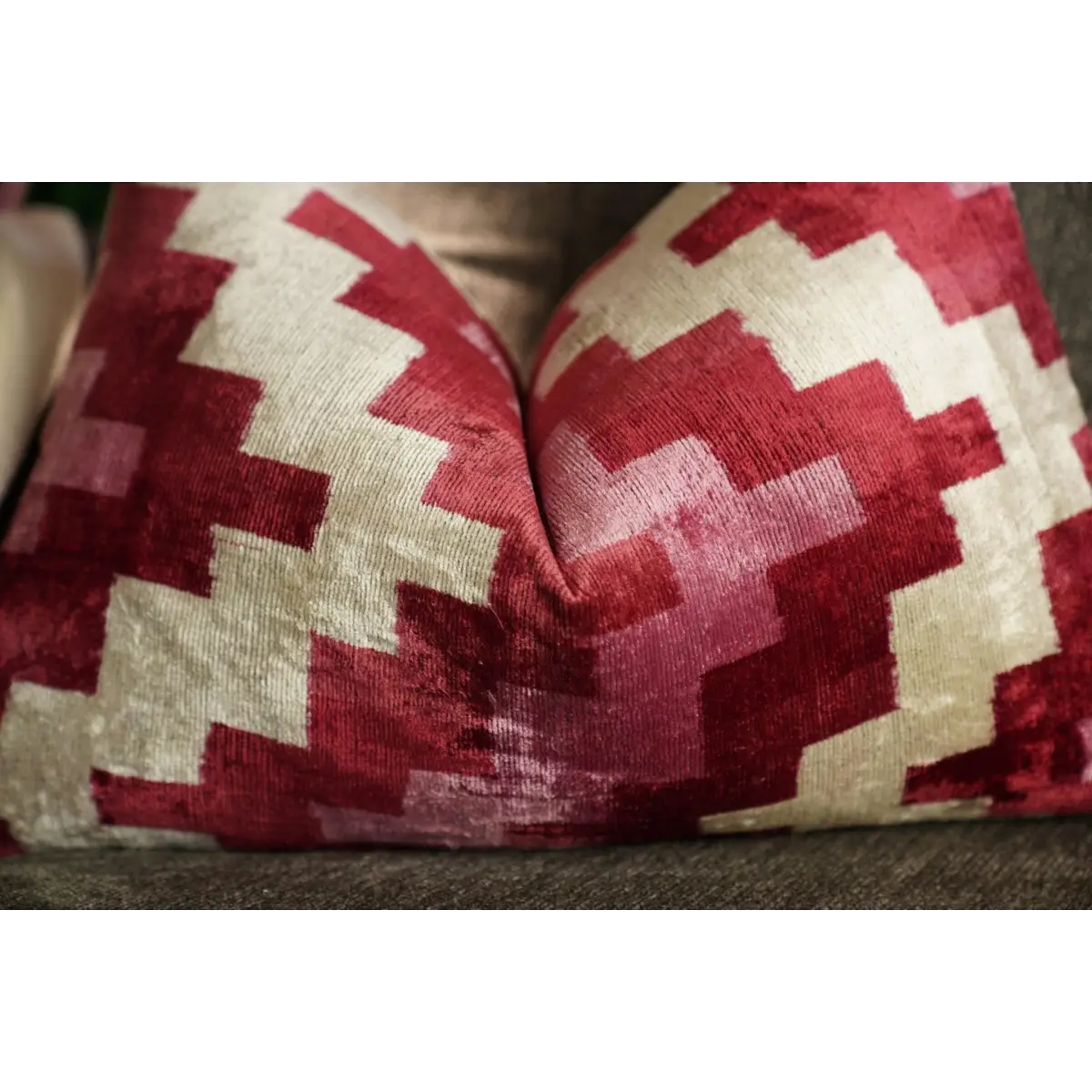 Canvello Handmade Pink Red Throw Pillows For Couch - 16x24 - Canvello