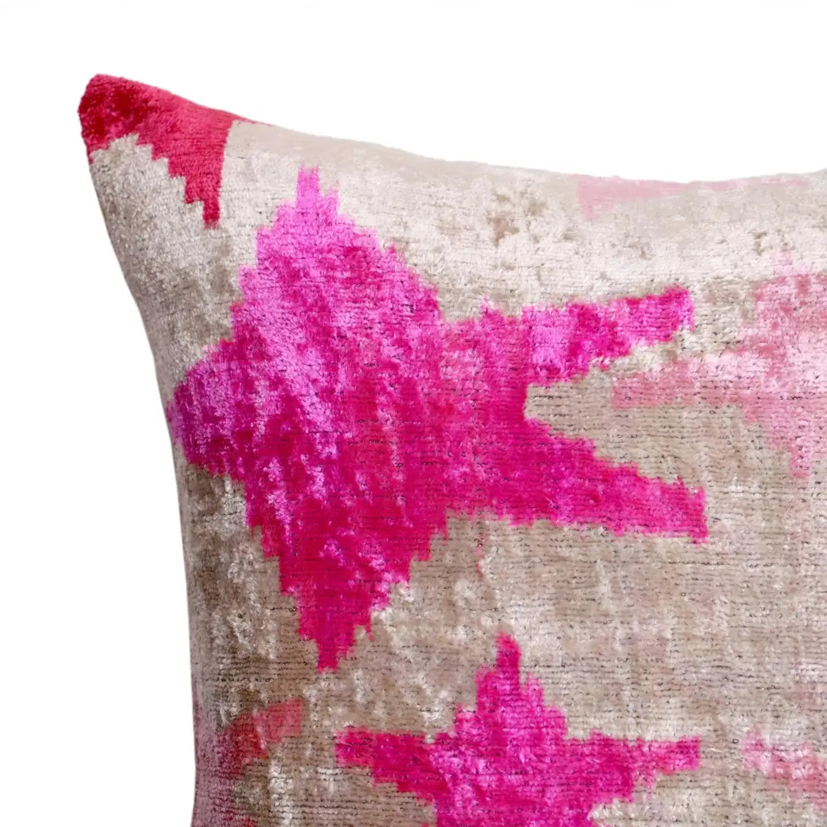 Canvello Handmade Pink start Throw Pillow with Down Insert - 18 x 18 - Canvello