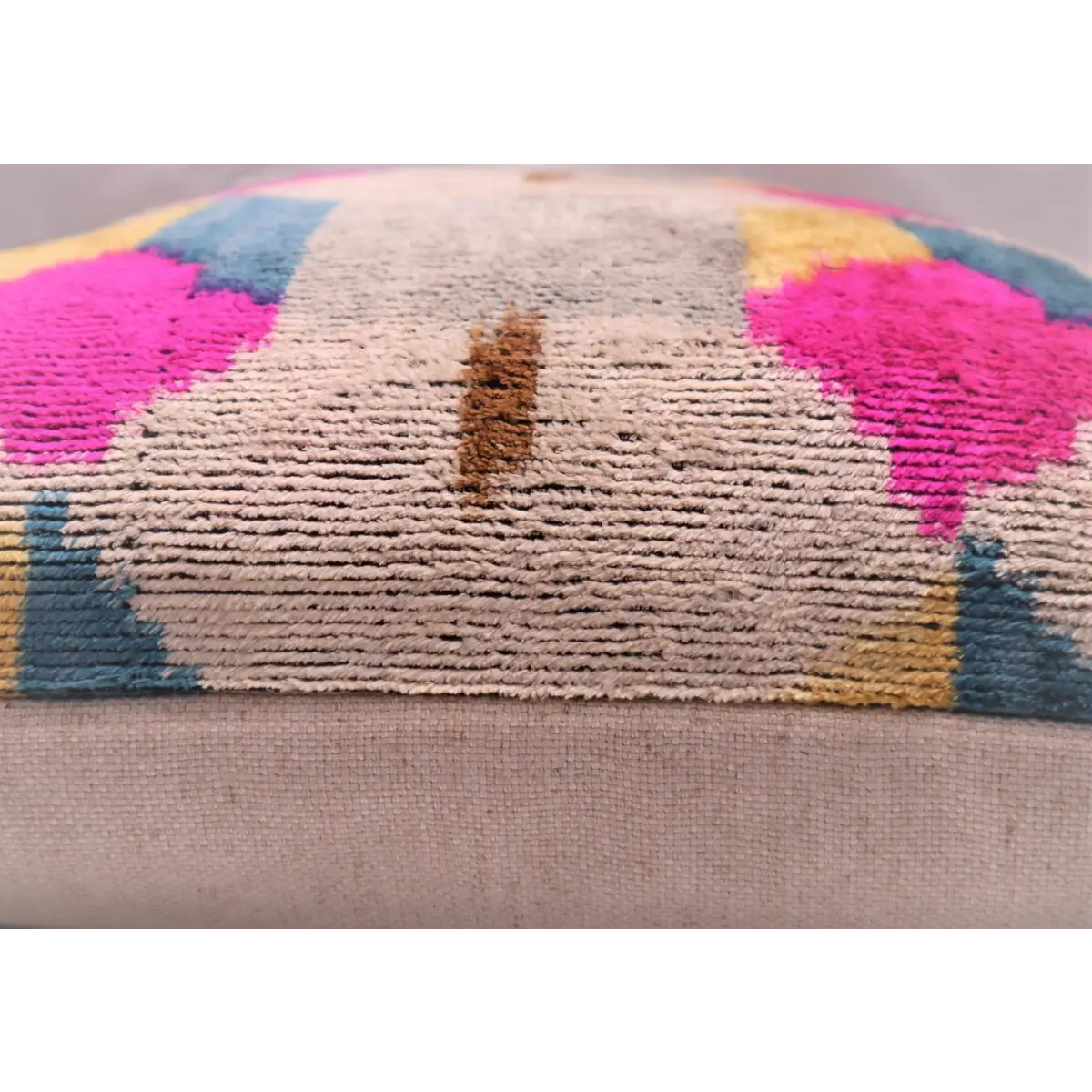 Canvello Handmade PinkGray Geometic Throw Pillow - 16x24 - Canvello