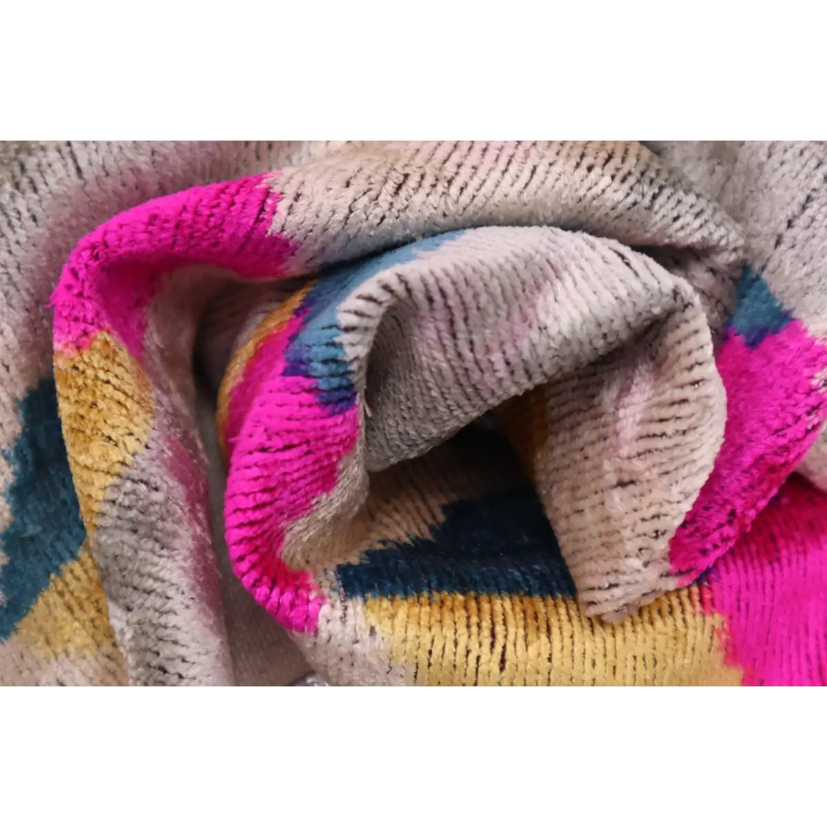 Canvello Handmade PinkGray Geometic Throw Pillow - 16x24 - Canvello