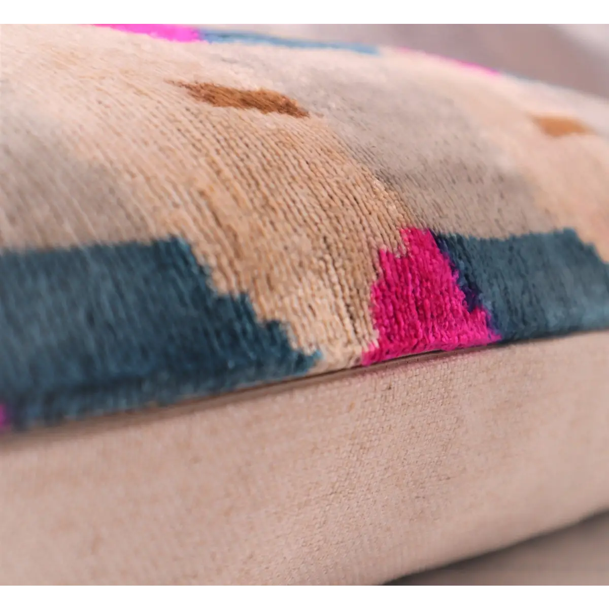 Canvello Handmade PinkGray Geometic Throw Pillow - 16x24 - Canvello