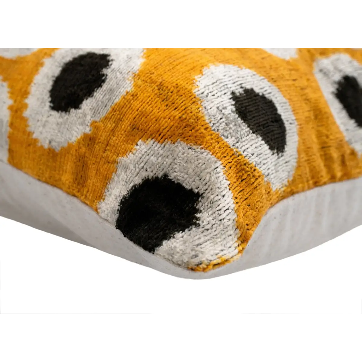 Canvello Handmade Polka Dot Velvet Throw Pillow in Mustard Yellow - Perfect for Modern and Eclectic Decor | 16 x 24