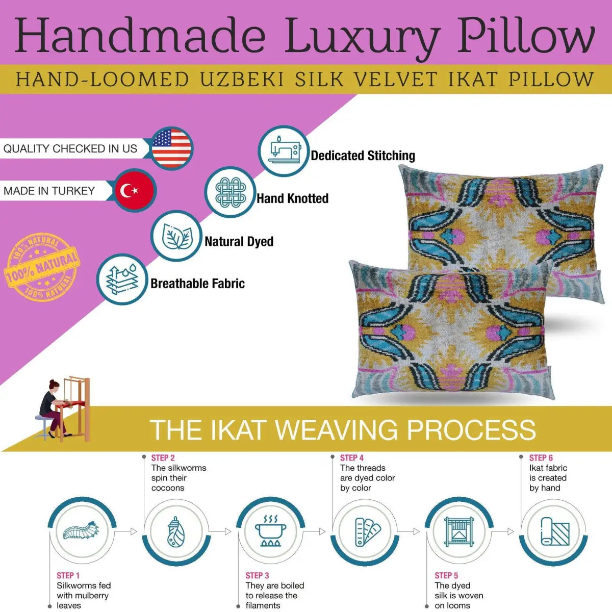 Canvello Handmade Soft Velvet Silk Cushion with Down Insert - 16x24 - Canvello