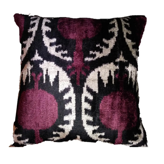 Canvello Handmade Stylish Velvet Throw Pillow - 20’’ X 20’’ - Maroon - Black - Beige - Canvello