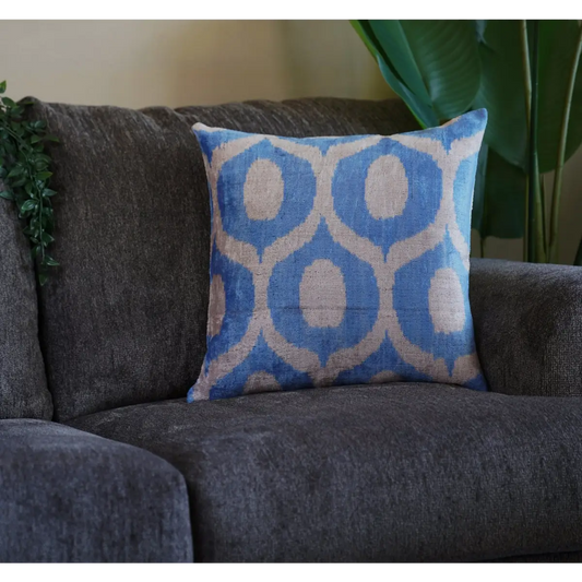 Canvello Handmade Throw Blue Pillows For Couch | 20 x 20 in (50 x 50 cm) - Canvello